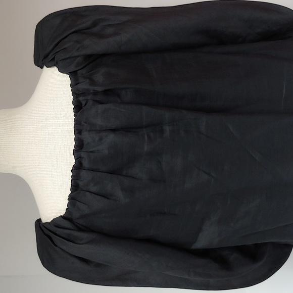 Frame Black Off the Shoulders Shirt Size M - Picture 6 of 11